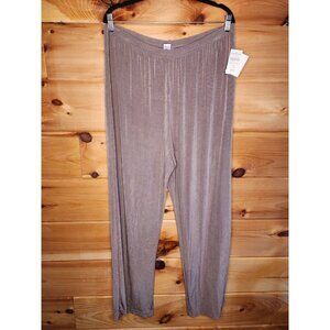 Coldwater Creek Slinky Pants Womens Plus Size 2X Brown Stretch Pull On